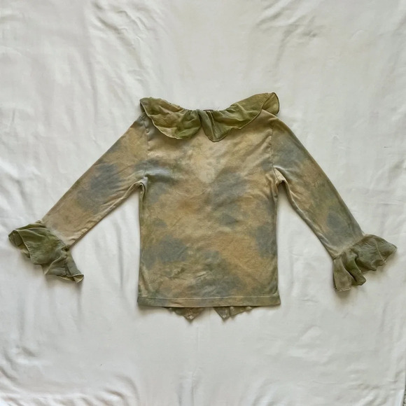 Vintage 90’s Frilly Trumpet Sleeve Top - Picture 6 of 7